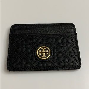 Tory Burch Bryant Black Leather Cardholder
